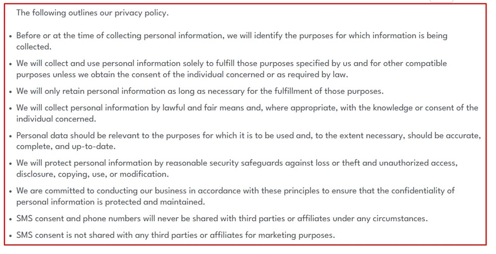 Northeastern REMC Privacy Policy Outline section