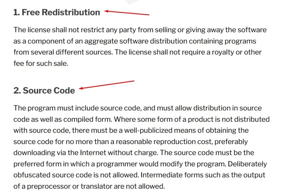 OSI Definition of Open Source