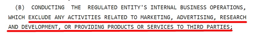 NY HIPA Exclusions of activities section