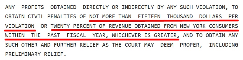 NY HIPA Penalties section
