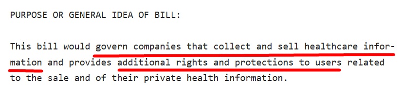 NY HIPA Purpose or General Idea of Bill section