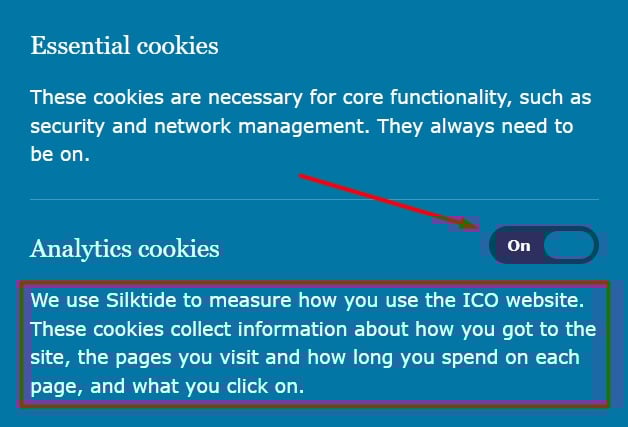 UK ICO Cookie Consent Banner