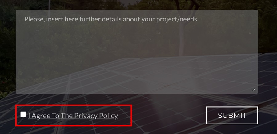 BaxEnergy agree checkbox
