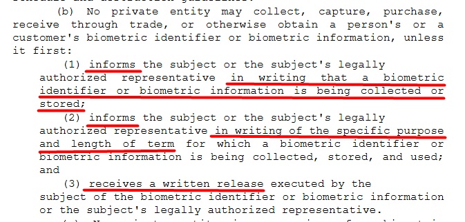 BIPA section 15 b