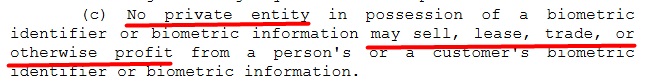 BIPA section 15 c