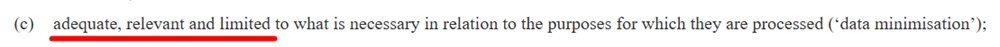 GDPR Article 5 section C