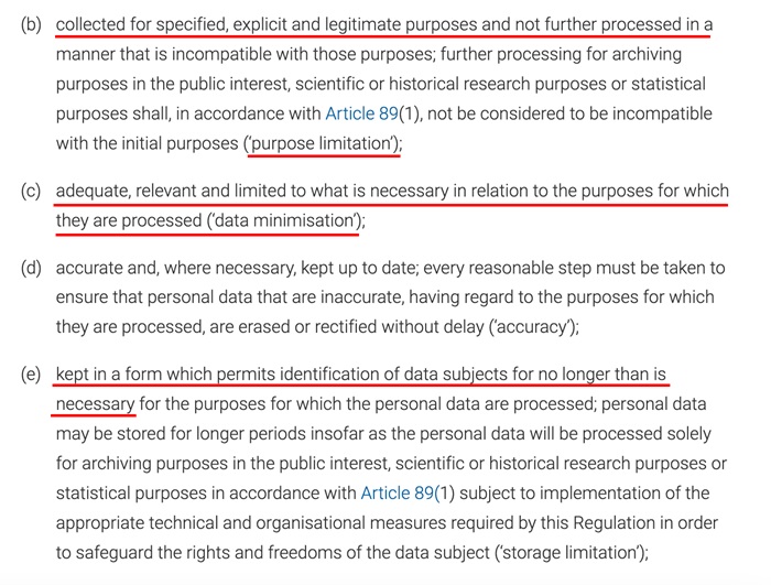 GDPR article 5