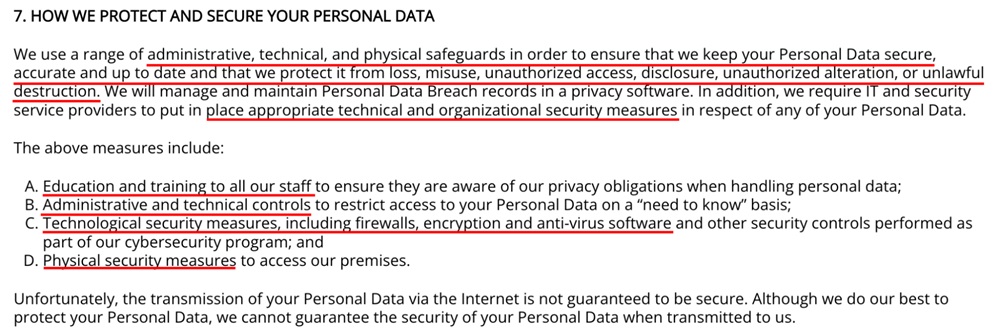 Gen 2 Fund Privacy Policy security clause