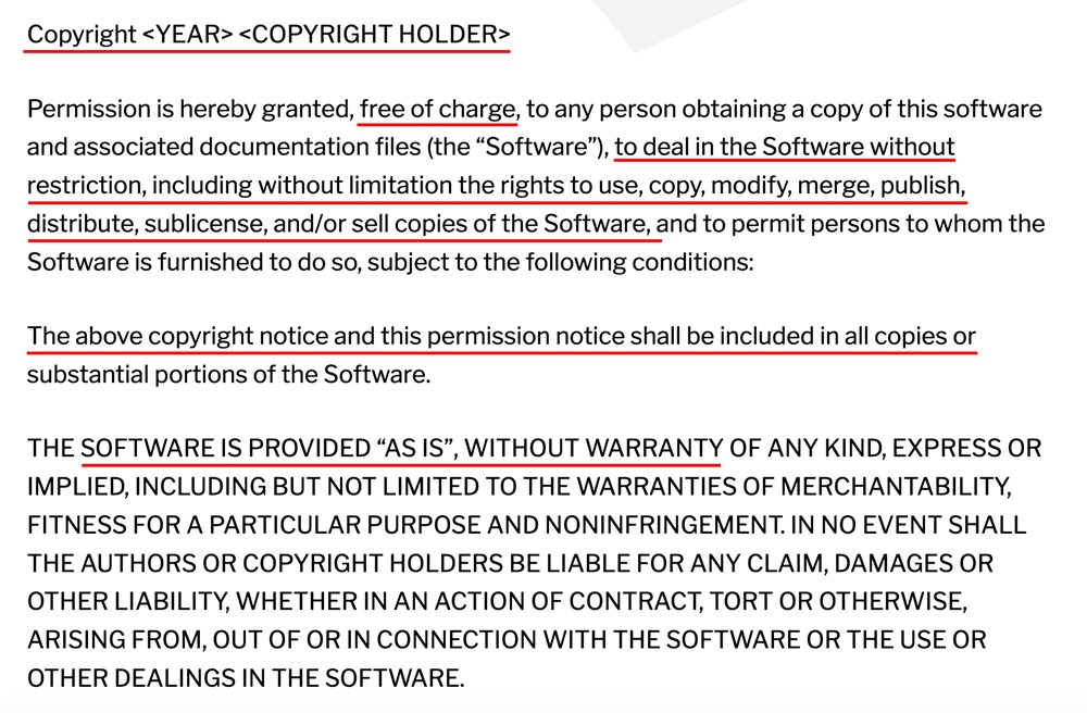 MIT license full text