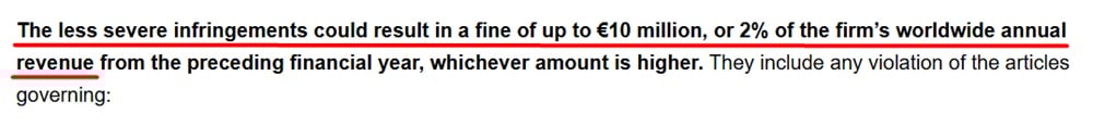 GDPR.EU penalties chart showing fines for data protection breaches