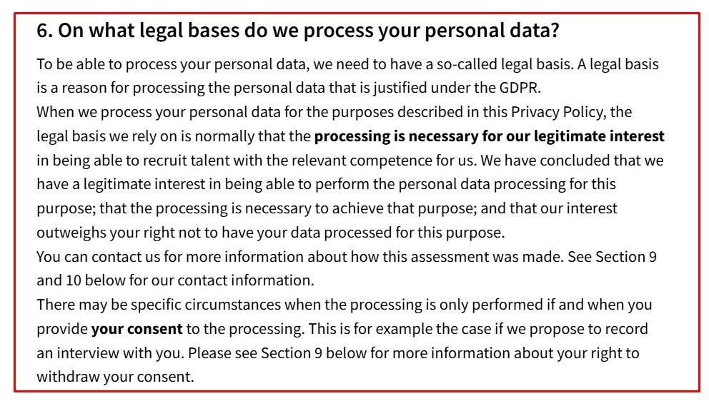 Keen Games Privacy Policy: Section for Legal bases