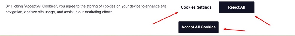LVMH Cookie Banner: Accept All button