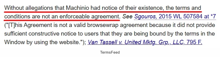 Machinio vs Alan Ross Court Case: Browsewrap in Terms of Use