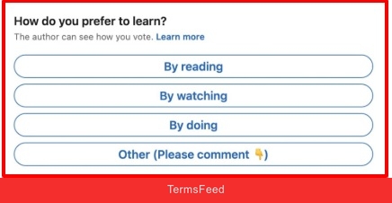 Zero party data poll example for learning style