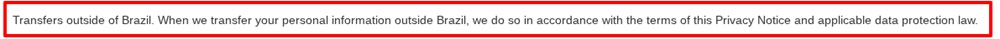 Amazon AWS Privacy Notice: Brazil Section - Security excerpt