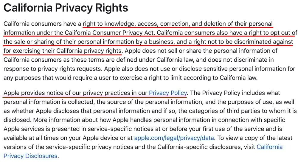 Apple affiliate marketing page disclosure example