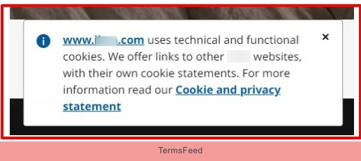 Generic cookie consent notice with browsewrap