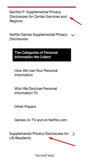 Netflix Privacy Statement: Supplemental Privacy Disclosures