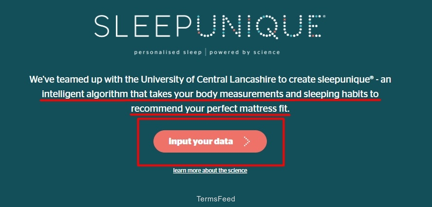 Disclosure from Silentnight when inputting your data