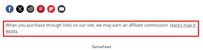 Tom's Guide affiliate disclosure