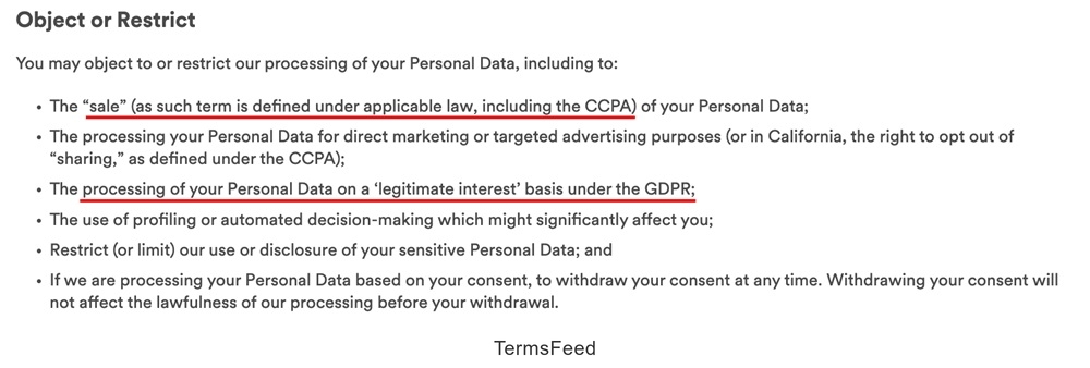 3M Privacy Policy: User Rights to Object or Restrict