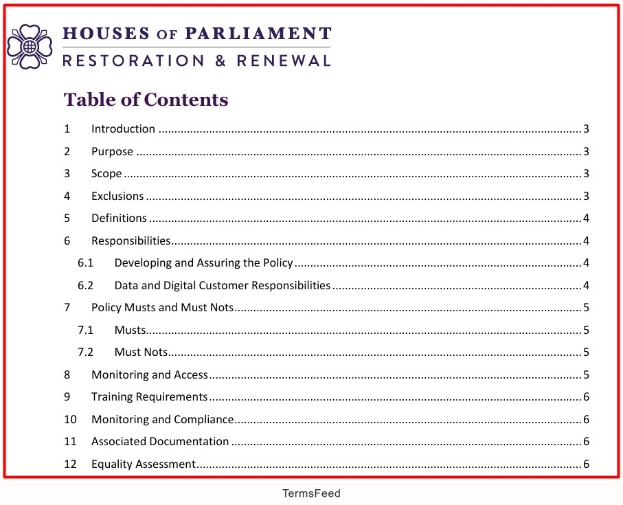 House of Parliament Restoration and Renewal: BYOD Policy