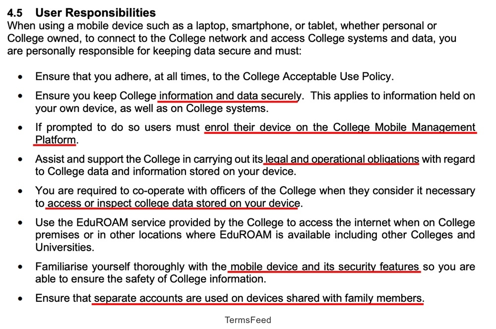 BYOD: User Responsibilities from Southern Regional College