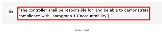 UK GDPR Article 5.2: Controller must uphold principles