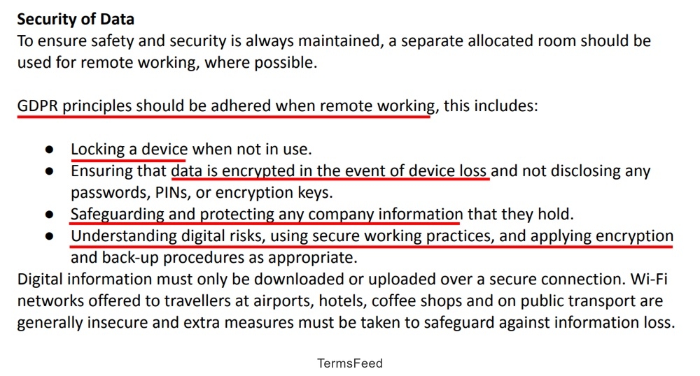Climate Explores Work Policy: Security of Data and GDPR principles when working remotely