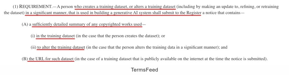 Register of Copyrights in Generate AI Copyright Disclosure Act
