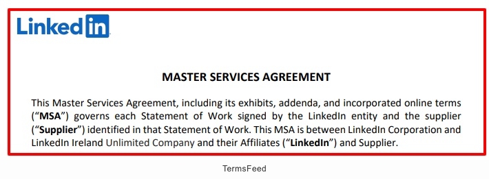 LinkedIn MSA: Intro section