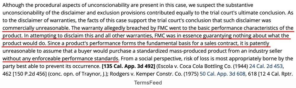 A and M Produce vs FMC Corp: B2B Contracts must have unconscionable clauses