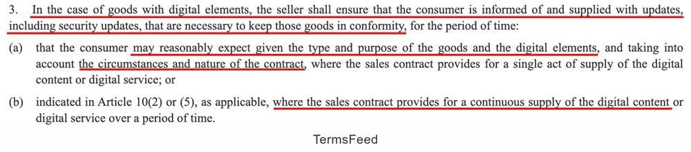 Europe CRD - Article 7 - Objective requirements for conformity clause - excerpt