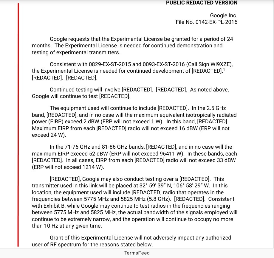 Google redacted letter to FTC