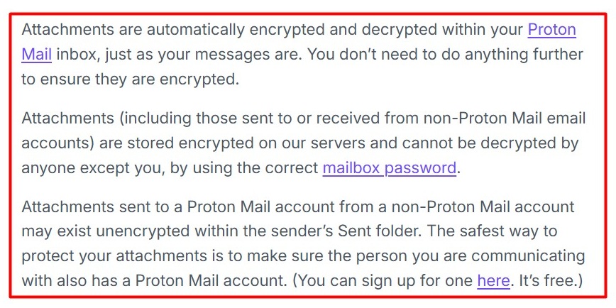 Proton Mail: Encrypt Attachments