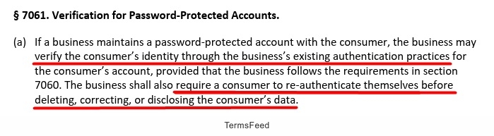 CCPA Section 7061 screenshot