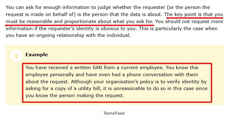GDPR Requirements on an internal DSAR