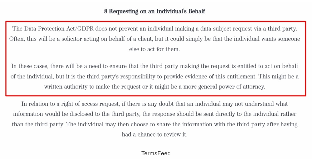 Iconic Luxury Hotels Data Subjects Policy: Requesting on an Individual's Behalf
