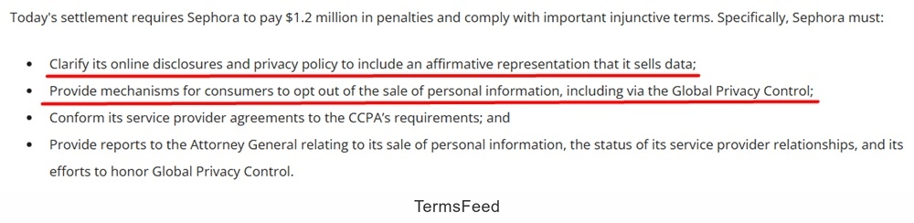 Sephora CCPA Settlement Clarification