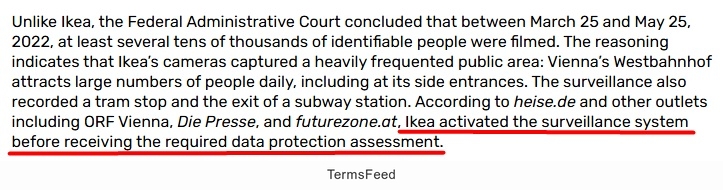 Ikea's surveillance system activated before data protection assessment in 2022, Federal Administrative Court finds