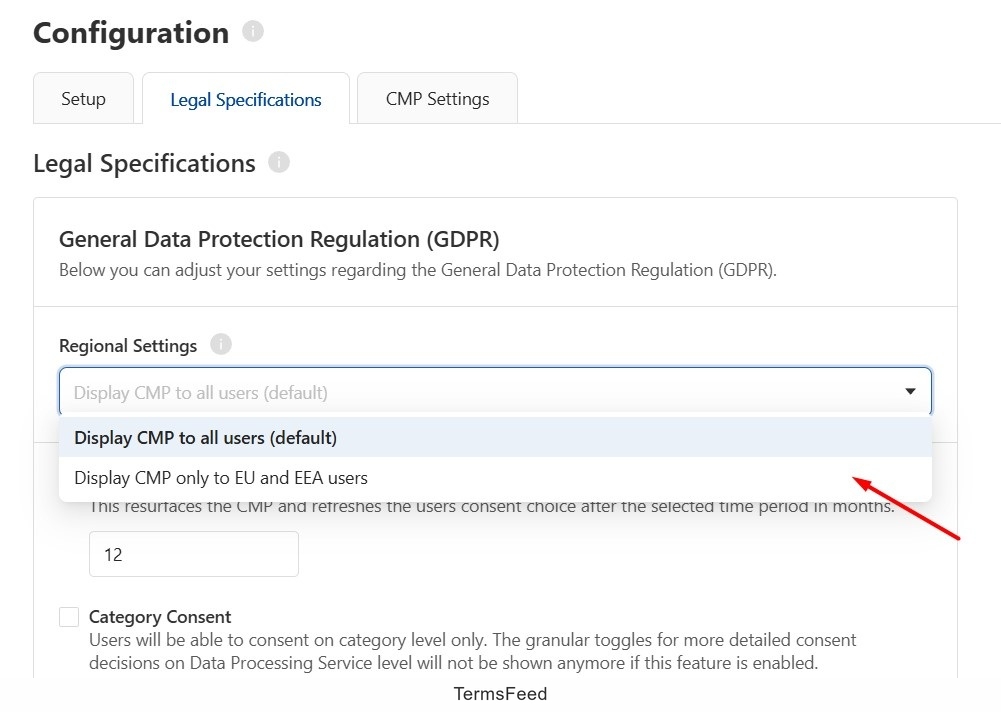 Screenshot of the Usercentrics Configuration Banner display best practices