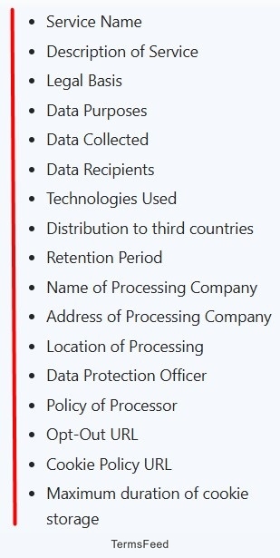 Screenshot of the Usercentrics Configuration Data Processing Services option