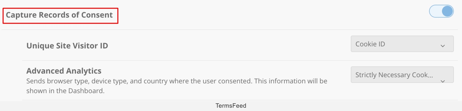 OneTrust Capture Records of Consent