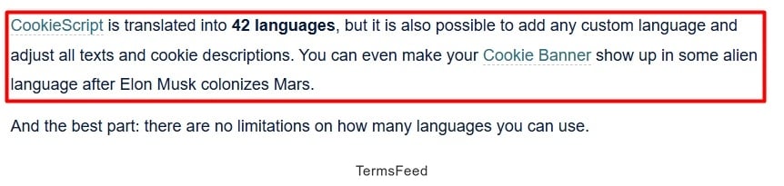 CookieScript - Documentation - Multilingual website support - excerpt