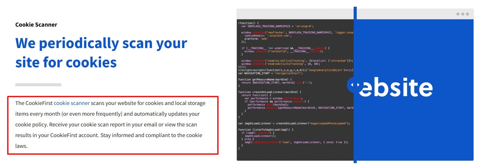 CookieFirst Feature - Periodically scan site - screenshot