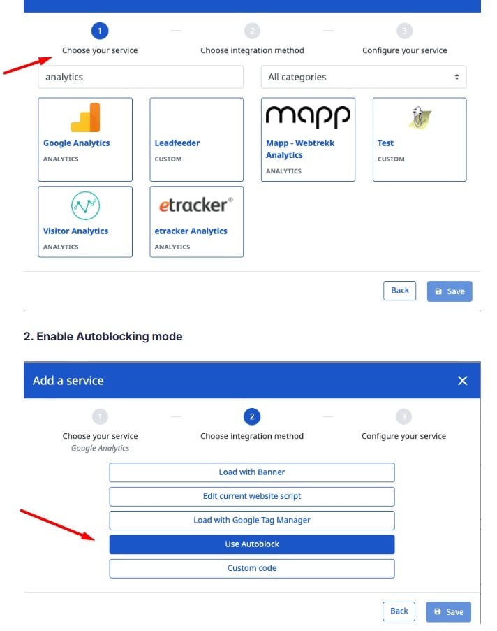 Screenshot CookieFirst - Support - How Autoblock feature work
