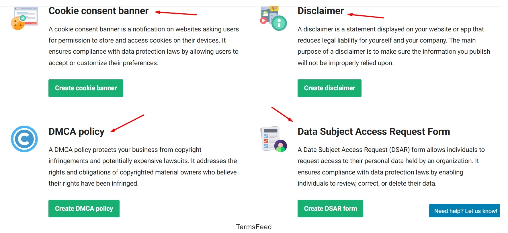 WebsitePolicies - Create page excerpt