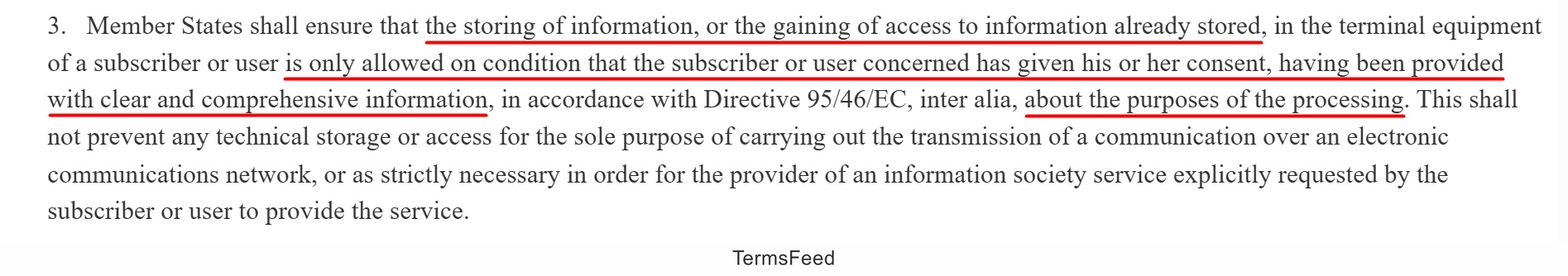 ePrivacy Directive: Article 5(3)