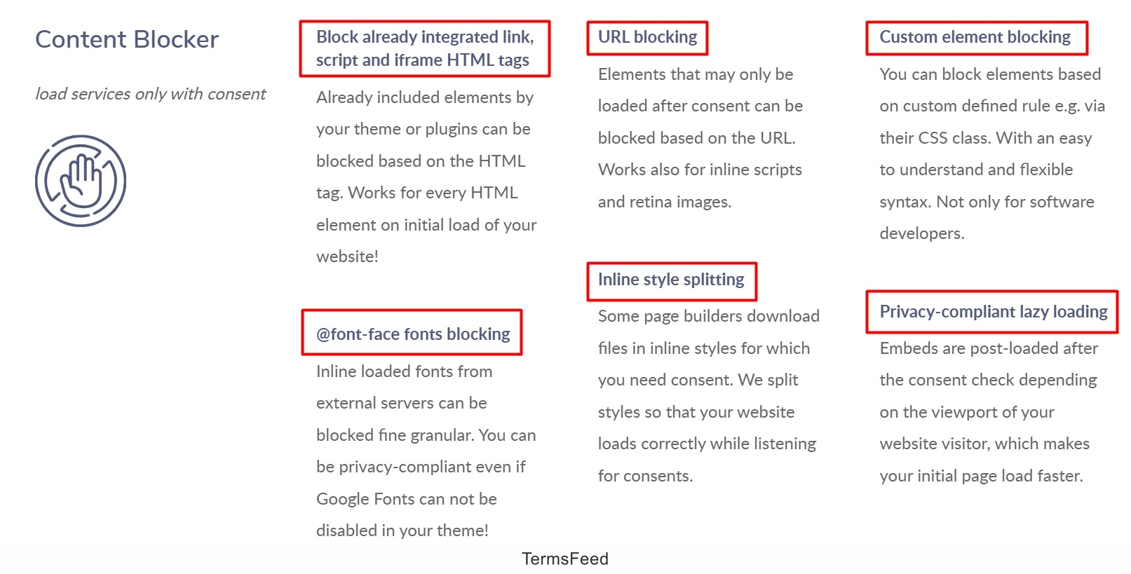Real Cookie Banner: Content Blocker Elements excerpt