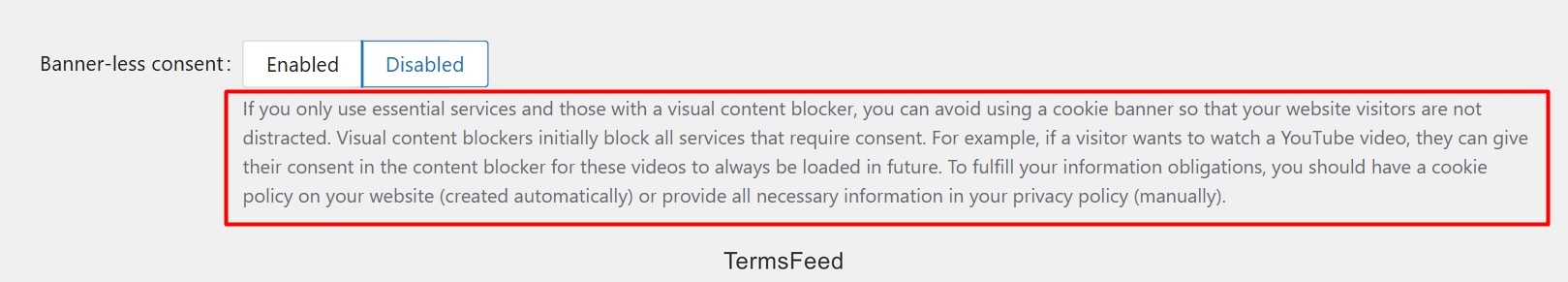 Real Cookie Banner: Dashboard - Banner-less consent